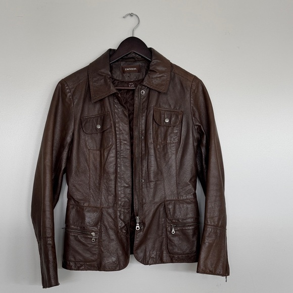 Danier Jackets & Blazers - Danier Dark Brown Leather Jacket